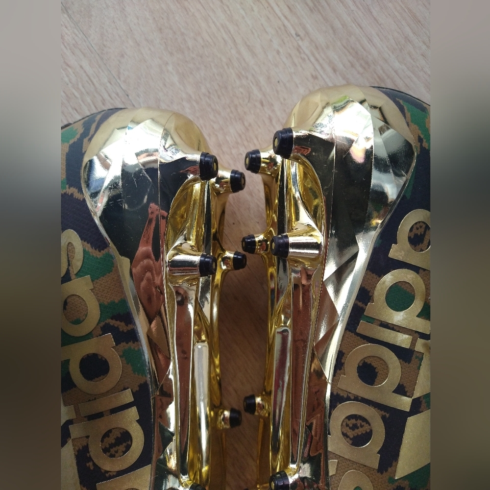 Bape Adidas Football Cleats Green/Gold Camo - Picture 3 of 5